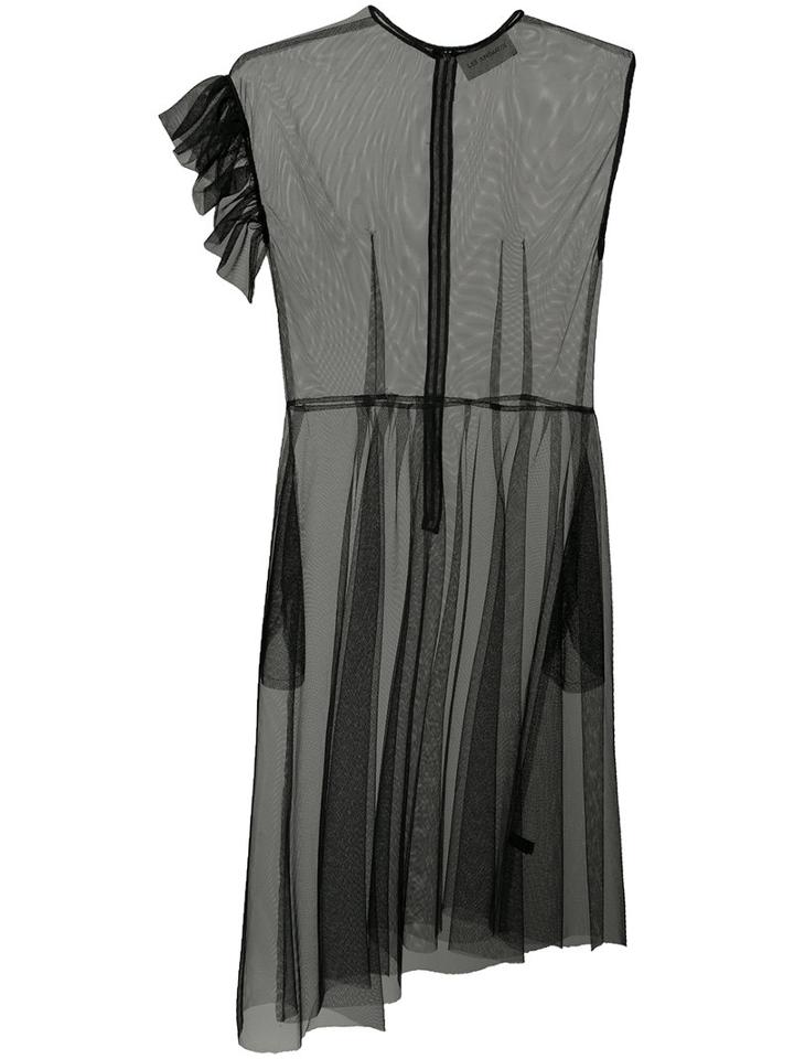 Les Animaux Sheer Tulle Dress, Women's, Size: Medium, Black, Polyester