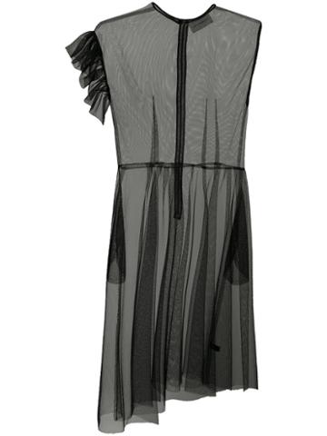 Les Animaux Sheer Tulle Dress, Women's, Size: Medium, Black, Polyester