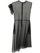 Les Animaux Sheer Tulle Dress, Women's, Size: Medium, Black, Polyester