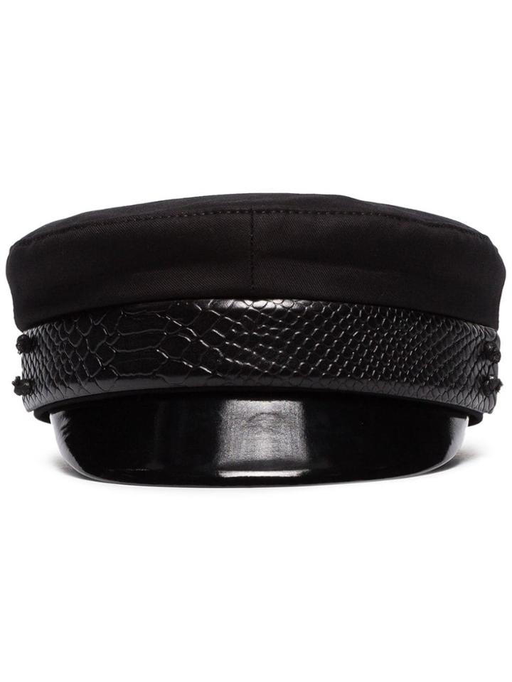 Ruslan Baginskiy Embossed Baker Boy Hat - Black