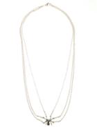 Tom Binns Spider Necklace, Women's, Metallic, Pearls/silver/swarovski Crystal