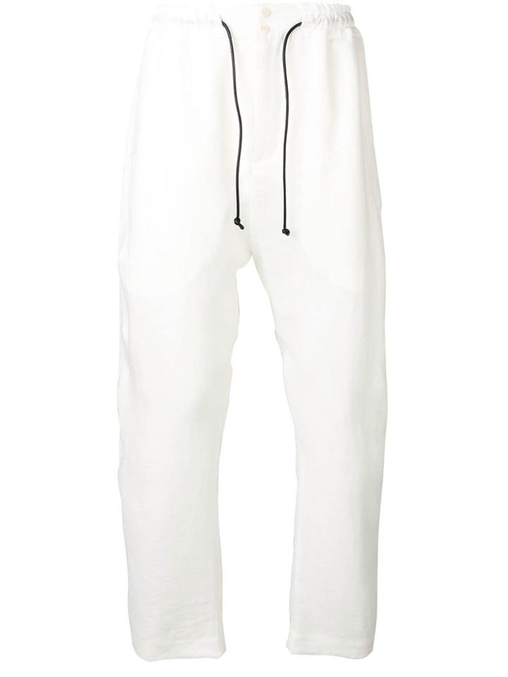 Isabel Benenato Milk White Track Pants