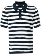 Joseph Knit Striped Polo Shirt - Blue