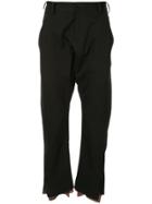 Sulvam Layered-hem Tailored Trousers - Black
