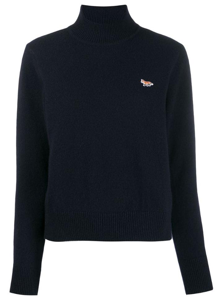 Maison Kitsuné Fox Detail Jumper - Blue