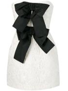 Brognano Oversized Bow Lace Dress - White
