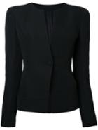 Gareth Pugh Oversized Shoulders Jacket, Women's, Size: 38, Black, Nylon/wool