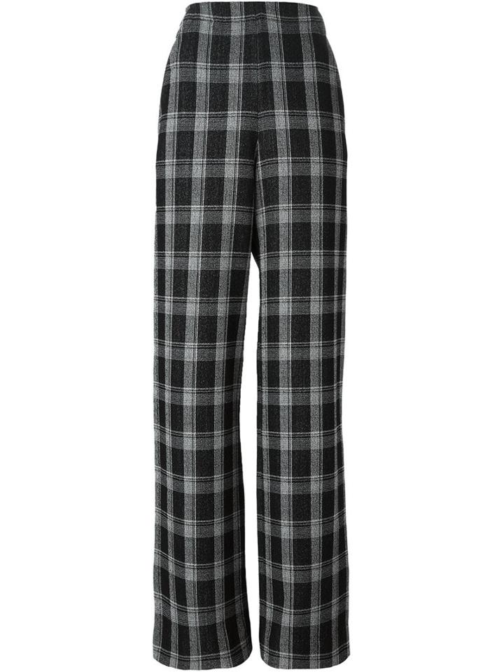 Proenza Schouler Wide Leg Plaid Trousers