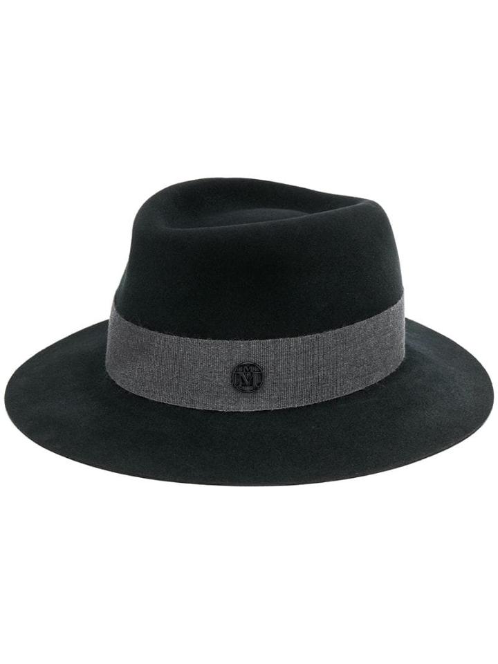 Maison Michel Wide Strap Hat - Grey