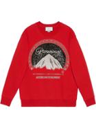 Gucci Oversize Sweatshirt With Paramount Logo - Red