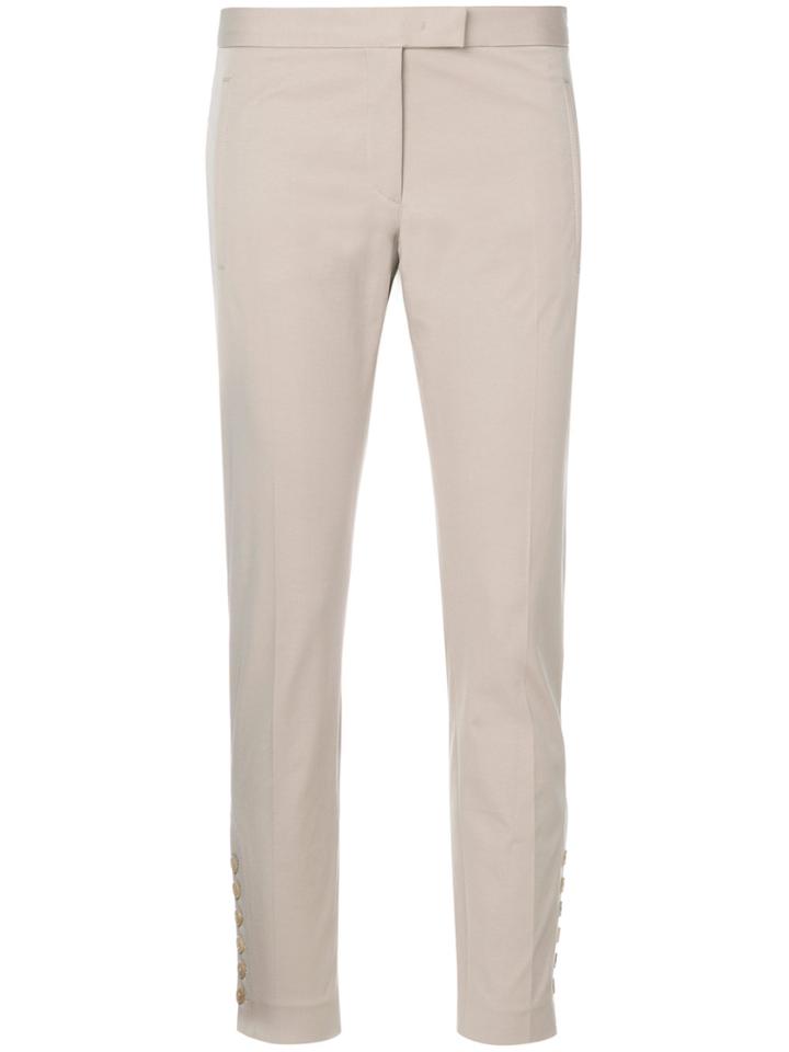 Joseph Button Detail Slim Fit Trousers - Nude & Neutrals