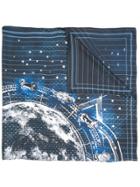 Balmain Astrological Print Scarf - Blue