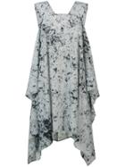Lost & Found Rooms Spot Marble Trapeze Dress, Women's, Size: Medium, Grey, Cotton/lyocell