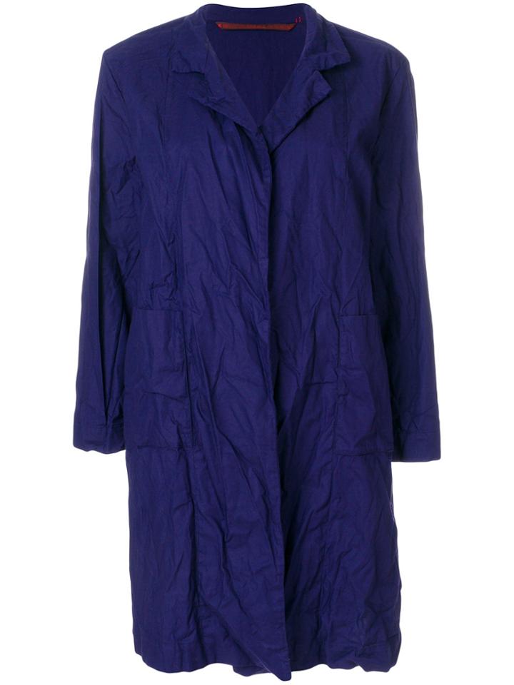 Daniela Gregis Creased Trench Coat - Pink & Purple