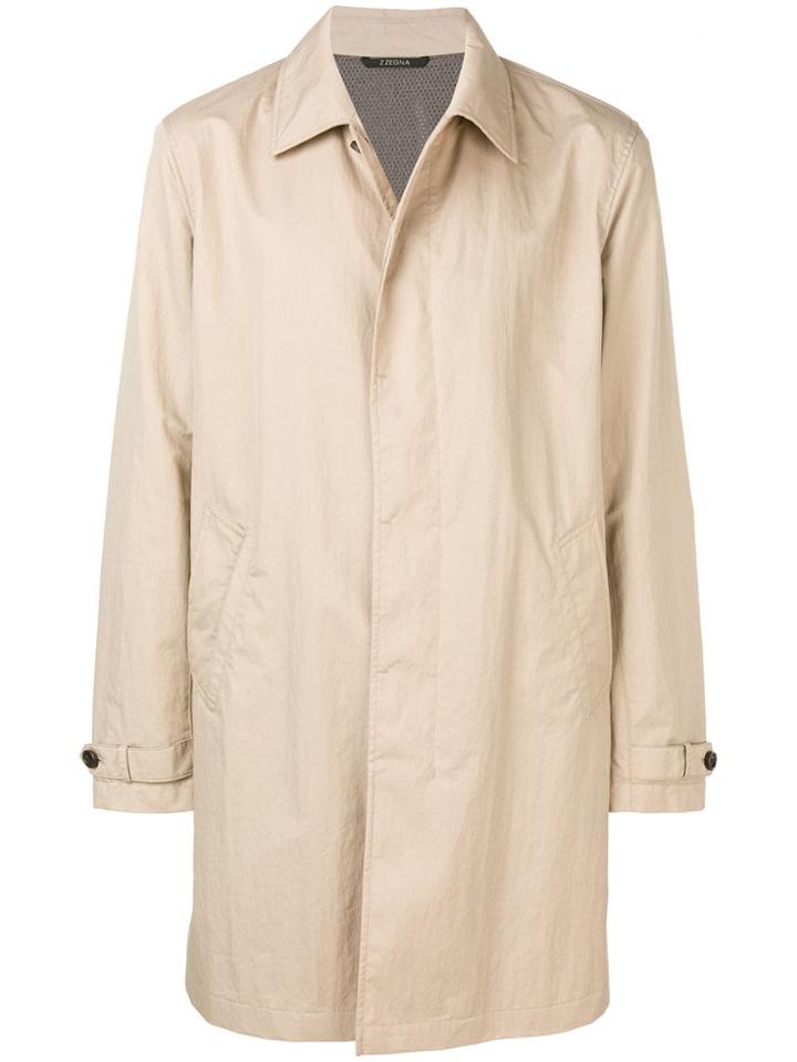 Z Zegna Plain Trench Coat - Neutrals