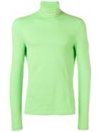 Calvin Klein 205w39nyc Logo Embroidered Turtleneck Sweater - Green
