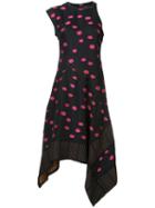 Proenza Schouler - Asymmetric Flared Dress - Women - Polyester/viscose - 4, Black, Polyester/viscose