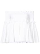 Petersyn Off-shoulder Pleated Top - White