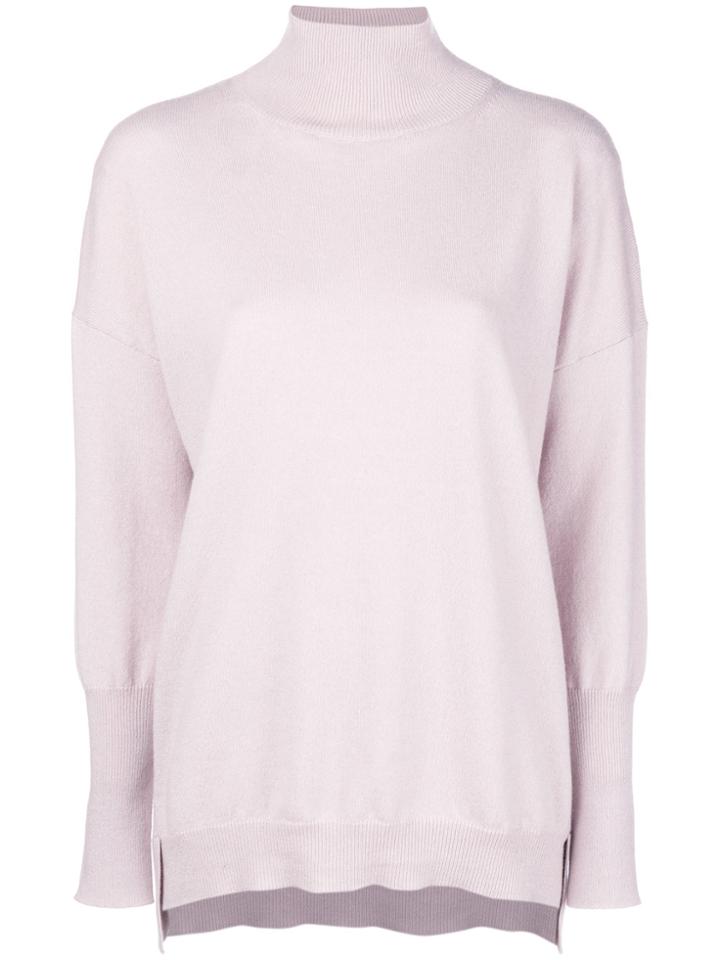Agnona Roll Neck Sweater - Pink & Purple