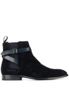 Ps Paul Smith Buckle-detail Ankle Boots - Black