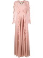 Liu Jo Ruffle Detail Evening Dress - Nude & Neutrals