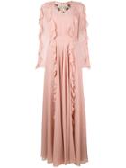 Liu Jo Ruffle Detail Evening Dress - Nude & Neutrals