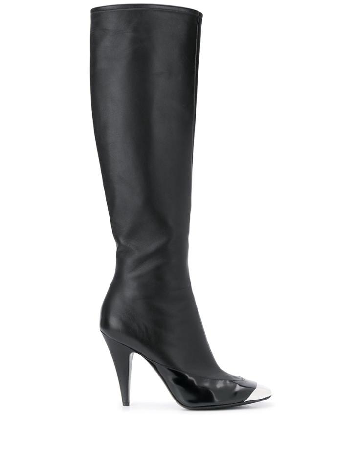 Emilio Pucci Metal Toe Cap Boots - Black