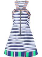 Tanya Taylor Striped A-line Dress, Women's, Size: 8, Blue, Cotton/polyamide/spandex/elastane