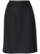 Yves Saint Laurent Pre-owned Slit Hem Skirt - Grey