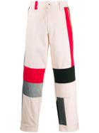 Diesel Red Tag Colour-block Wide Leg Trousers - Neutrals