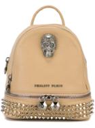 Philipp Plein Mini Bad Kingdom Backpack, Nude/neutrals, Calf Leather/metal