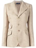 Polo Ralph Lauren Button Up Blazer, Women's, Size: 6, Nude/neutrals, Linen/flax/viscose