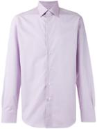 Brioni Classic Shirt, Men's, Size: 44, Pink/purple, Cotton