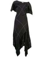 Monse Patchwork Midi Dress - Black