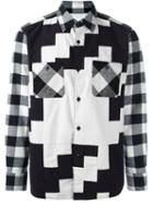 Ganryu Comme Des Garcons Checked Shirt, Men's, Size: 48, Black, Cotton