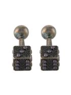 Begüm Khan Embellished Dice Cufflinks - Pink & Purple