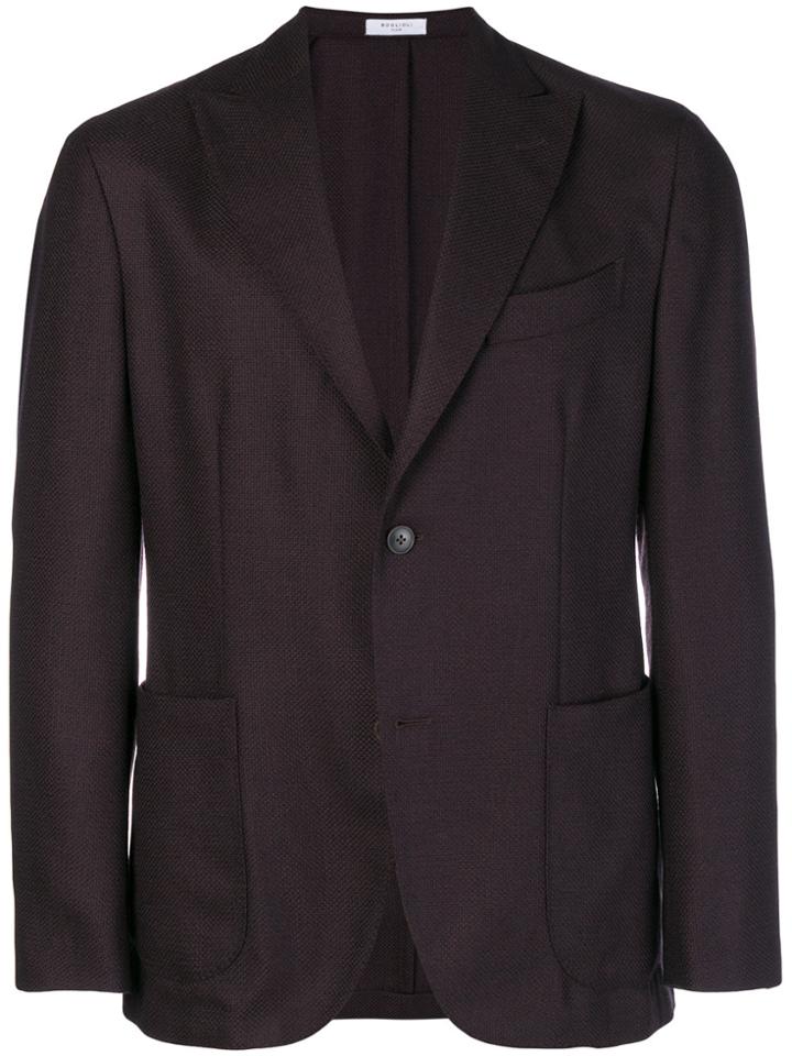Boglioli Woven Single Breasted Blazer - Pink & Purple