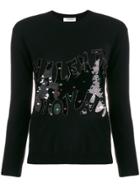 Valentino Sequin Embellished Jumper - Black