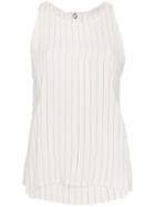 Lot78 Striped Sleeveless Top - White