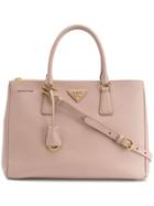 Prada Vintage 2000's Saffiano Leather Galleria Tote - Pink