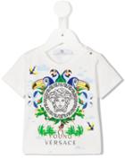 Young Versace - Medusa Logo Print T-shirt - Kids - Cotton/spandex/elastane - 18 Mth, White