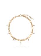 Shay 18k Yellow Gold Baguette Diamond Anklet - Metallic