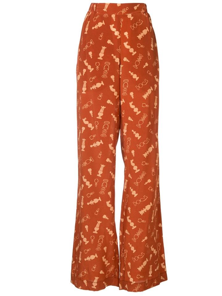 Karen Walker Patzer Palazzo Pants - Orange