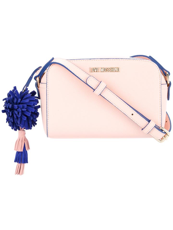 Love Moschino Pompom-detail Crossbody Bag - Pink & Purple