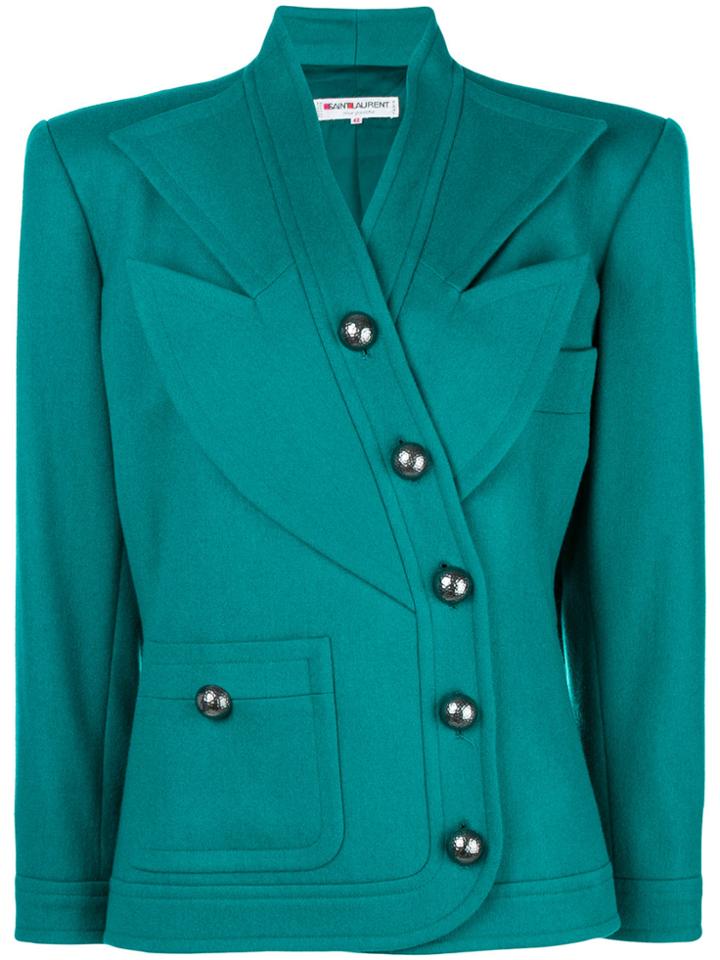 Yves Saint Laurent Vintage Single Breasted Blazer - Green