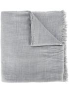 Faliero Sarti Fringed Scarf, Adult Unisex, Grey, Modal/cashmere