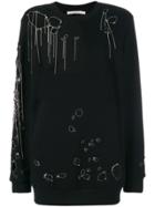 Amen Distressed Knitted Sweater - Black