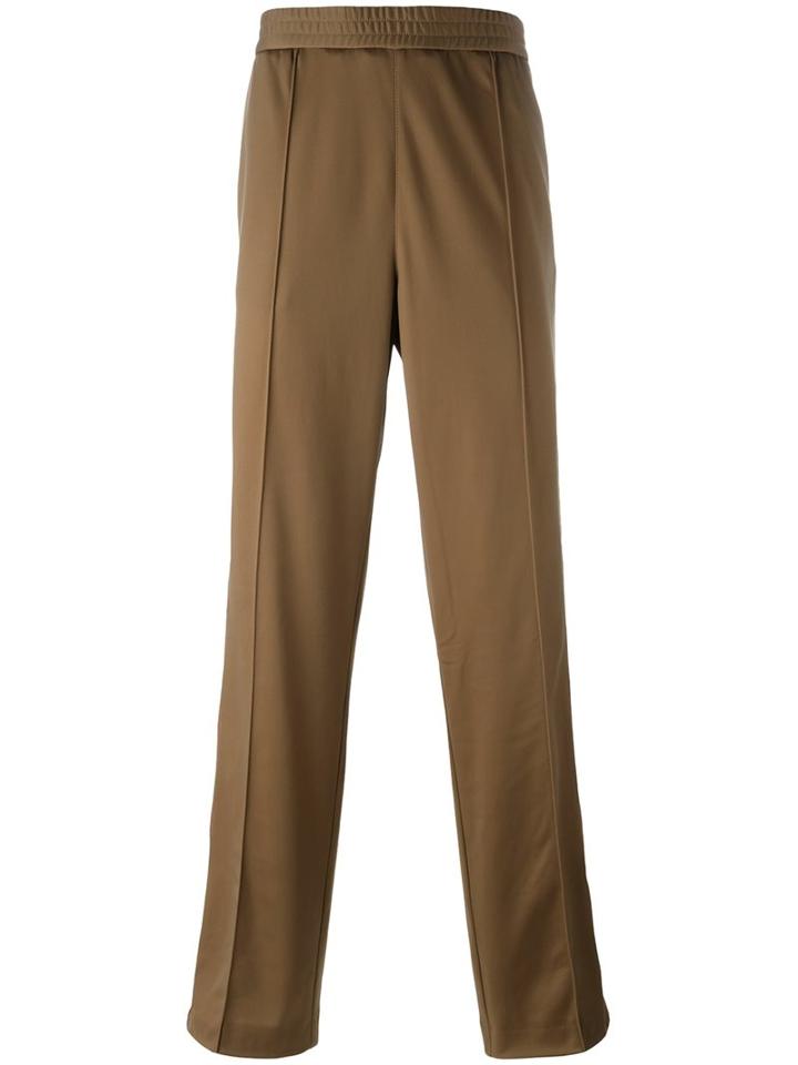Msgm 'triacetate' Trousers, Men's, Size: 50, Brown, Polyamide/polyester