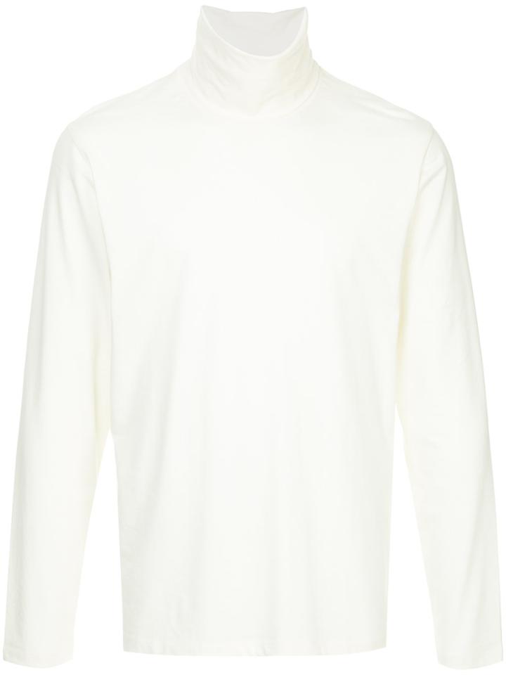 Jil Sander Longsleeved Turtle Neck T-shirt - White