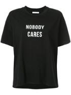 Nobody Denim Nobody Cares Slogan T-shirt - Black
